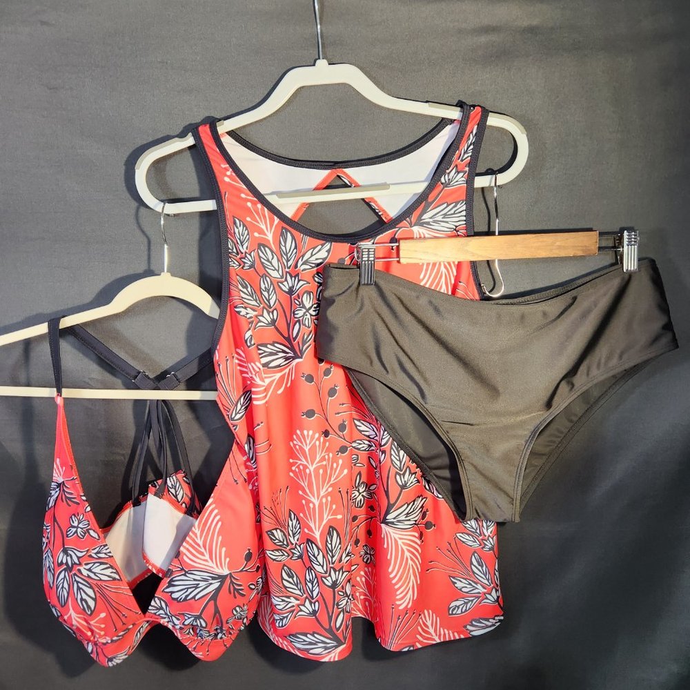 Swim Suit 3 Piece Women's Size XL unbranded (C-12)